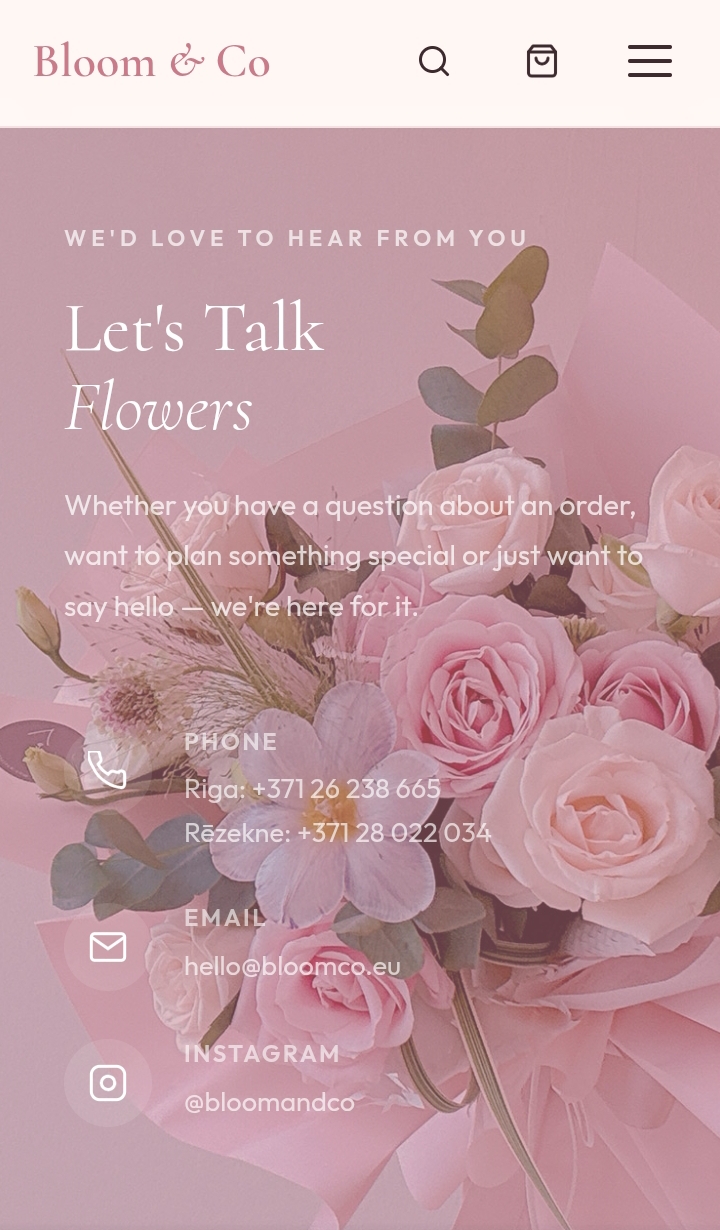 Contact page
